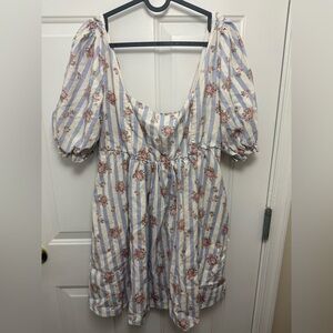 Women’s Show Me Your Mumu Addie Dress XL Cottagecore Milkmaid Floral Striped